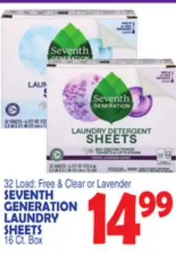 Bravo Supermarkets SEVENTH GENERATION LAUNDRY SHEETS offer
