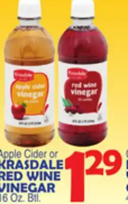 Bravo Supermarkets KRASDALE RED WINE VINEGAR offer