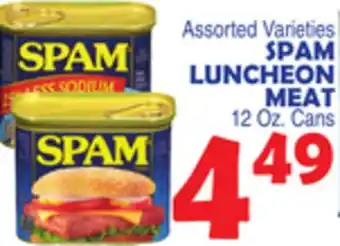 Bravo Supermarkets SPAM LUNCHEON MEAT offer