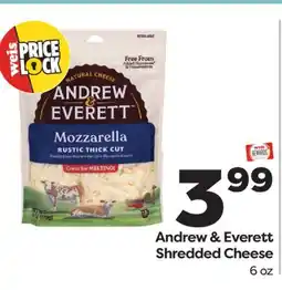 Weis Markets Andrew & Everett Shredded Cheese offer