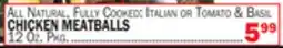 Bravo Supermarkets CHICKEN MEATBALLS offer