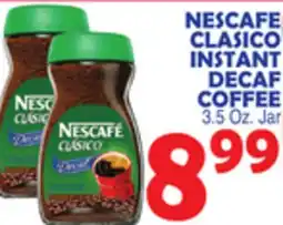 Bravo Supermarkets NESCAFÉ CLASICO INSTANT DECAF COFFEE offer
