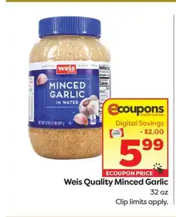 Weis Markets Weis Quality Minced Garlic offer