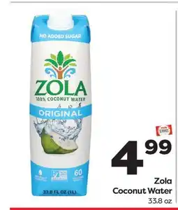 Weis Markets Zola Coconut Water offer