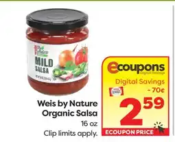 Weis Markets Weis by Nature Organic Salsa offer