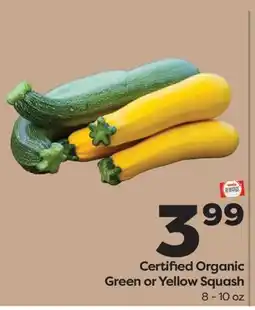 Weis Markets Certified Organic Green or Yellow Squash offer