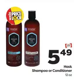 Weis Markets Hask Shampoo or Conditioner offer