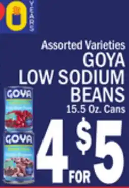 C Town GOYA LOW SODIUM BEANS offer