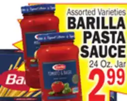 C Town BARILLA PASTA SAUCE offer