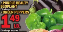 C Town • PURPLE BEAUTY EGGPLANT • GREEN PEPPERS offer