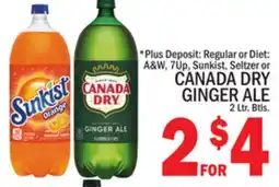 C Town A&W, 7Up, Sunkist, Seltzer or CANADA DRY GINGER ALE offer