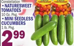 C Town NATURESWEET TOMATOES - MINI SEEDLESS CUCUMBERS offer