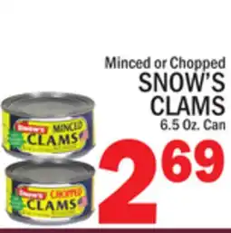 C Town MINCED OR CHOPPED SNOW'S CLAMS offer