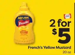 Weis Markets French's Yellow Mustard offer