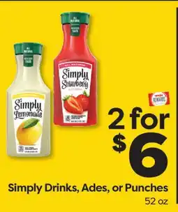Weis Markets Simply Drinks, Ades, or Punches offer