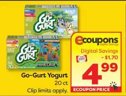 Weis Markets Go-Gurt Yogurt offer