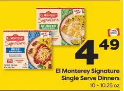 Weis Markets El Monterey Signature Single Serve Dinners offer