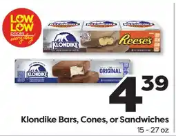 Weis Markets Klondike Bars, Cones, or Sandwiches offer
