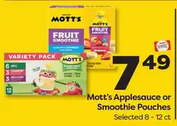Weis Markets Mott's Applesauce or Smoothie Pouches offer