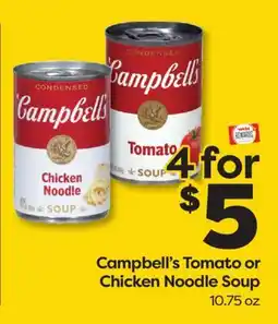Weis Markets Campbell's Tomato or Chicken Noodle Soup offer