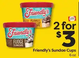 Weis Markets Friendly's Sundae Cups offer