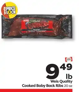 Weis Markets Weis Quality Cooked Baby Back Ribs offer