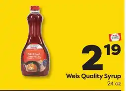 Weis Markets Weis Quality Syrup offer