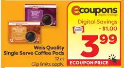 Weis Markets Weis Quality Single Serve Coffee Pods offer