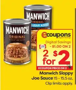 Weis Markets Manwich Sloppy Joe Sauce offer