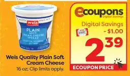 Weis Markets Weis Quality Plain Soft Cream Cheese offer