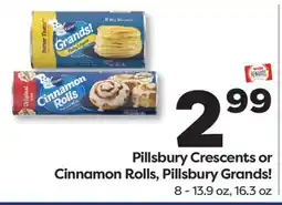 Weis Markets Pillsbury Crescents or Cinnamon Rolls, Pillsbury Grands! offer