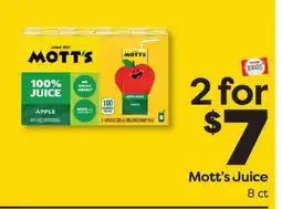 Weis Markets Mott's Juice offer