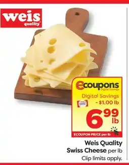 Weis Markets Weis Quality Swiss Cheese offer