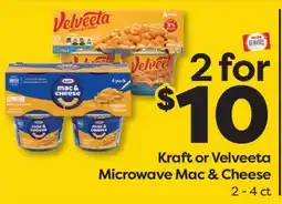 Weis Markets Kraft or Velveeta Microwave Mac & Cheese offer