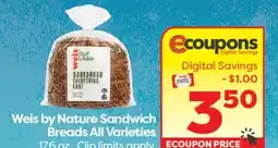 Weis Markets Weis by Nature Sandwich Breads All Varieties offer