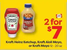 Weis Markets Kraft Heinz Ketchup, Kraft Aioli Mayo, or Kraft Mayo offer