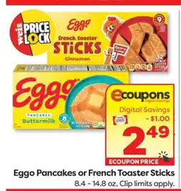Weis Markets Eggo Pancakes or French Toaster Sticks offer