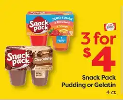 Weis Markets Snack Pack Pudding or Gelatin offer