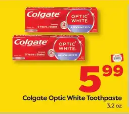 Weis Markets Colgate Optic White Toothpaste offer