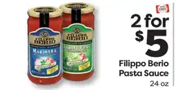 Weis Markets Filippo Berio Pasta Sauce offer