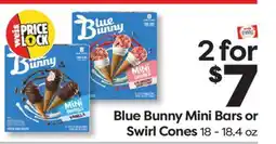 Weis Markets Blue Bunny Mini Bars or Swirl Cones offer