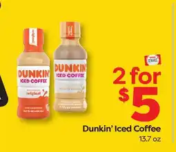 Weis Markets Dunkin' Iced Coffee offer