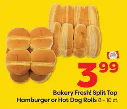 Weis Markets Bakery Fresh! Split Top Hamburger or Hot Dog Rolls offer
