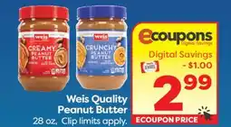 Weis Markets Weis Quality Peanut Butter offer