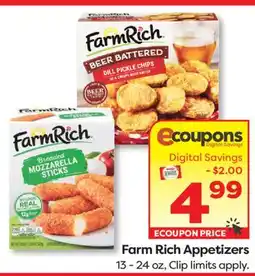 Weis Markets Farm Rich Appetizers offer