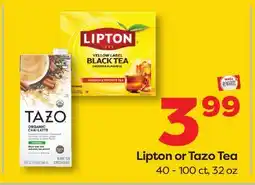 Weis Markets Lipton or Tazo Tea offer