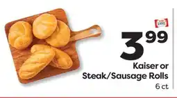 Weis Markets Kaiser or Steak/Sausage Rolls offer