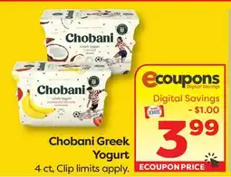 Weis Markets Chobani Greek Yogurt offer