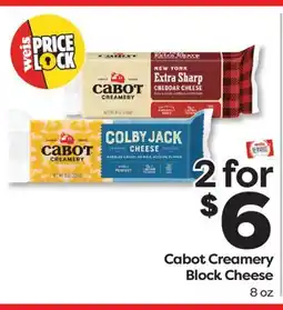 Weis Markets Cabot Creamery Block Cheese offer