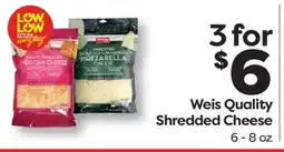 Weis Markets Weis Quality Shredded Cheese offer